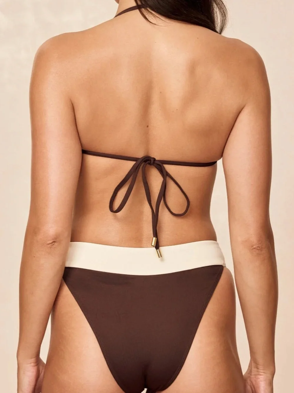 MONDAY SWIMWEAR MARSEILLE BOTTOM ESPRESSO/IVORY - L